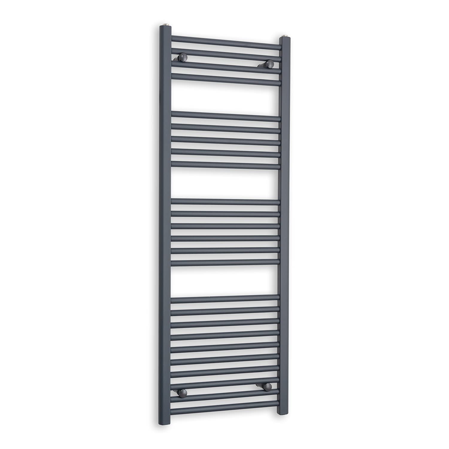 Companyblue 500mm Wide Anthracite Sand Grey Heated Towel Rail Radiator Flat Ladder for Stylish Bathroom (1400mm)