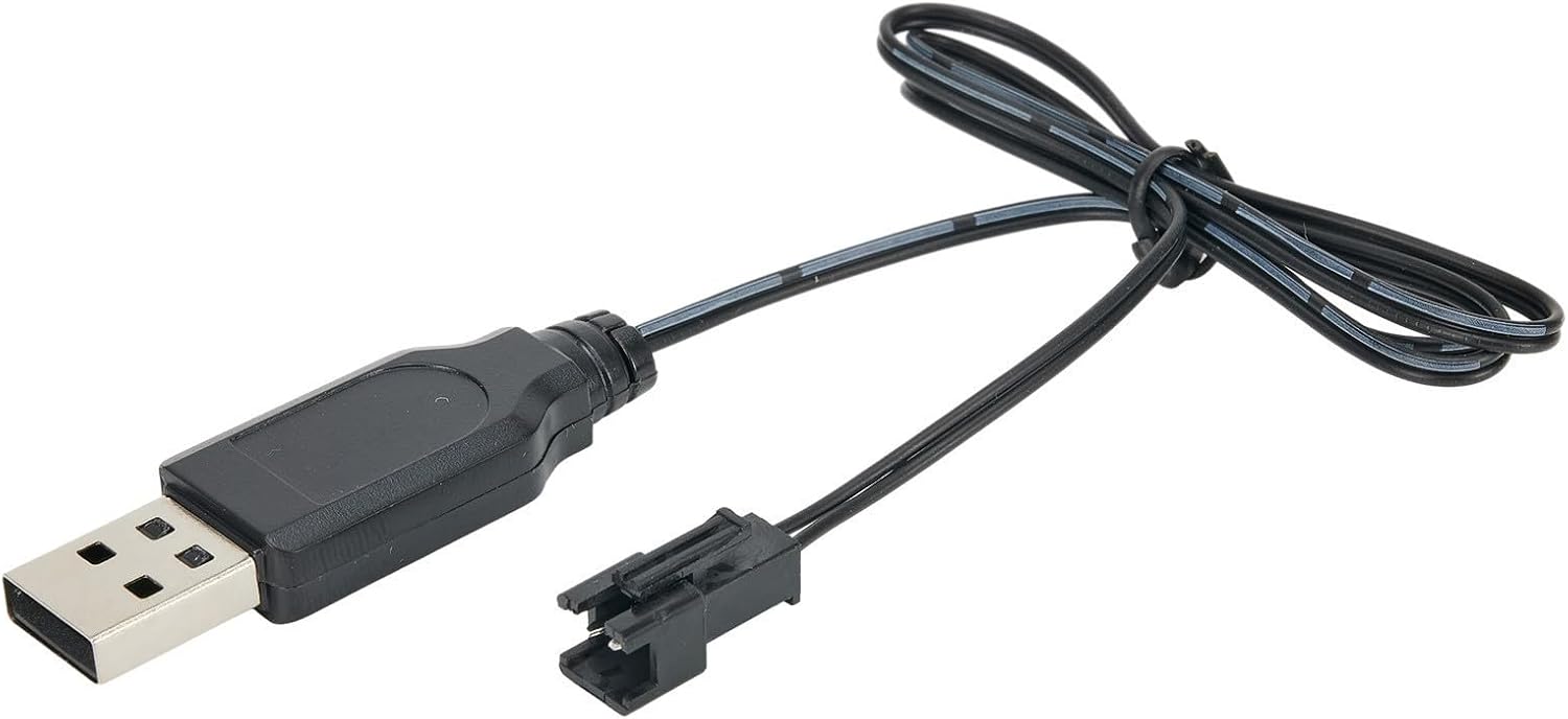 Blomiky 3.7V Lithium Battery Charger Cable with SM-2P Connector for Mini RC Amphibious Stunt Car Boat Trucks