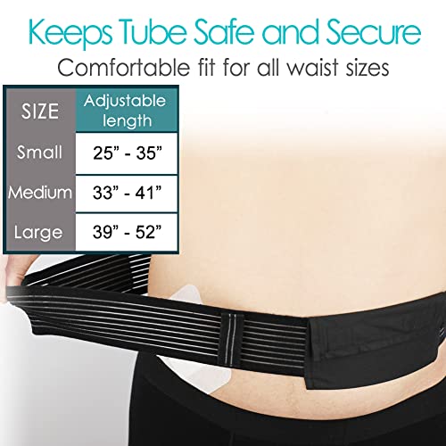 Breathable Pd Belt Peritoneal Dialysis Catheter Holder G Tube Pouch For Gastrostomy Gtube Peg Feeding Tube Supplies Adults Women Men Black Medium #TOP3