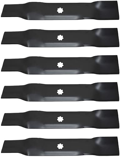 GY20852 Seis cuchillas de cortacésped se adapta a John Deere (se adapta a JD) Z255, Z355