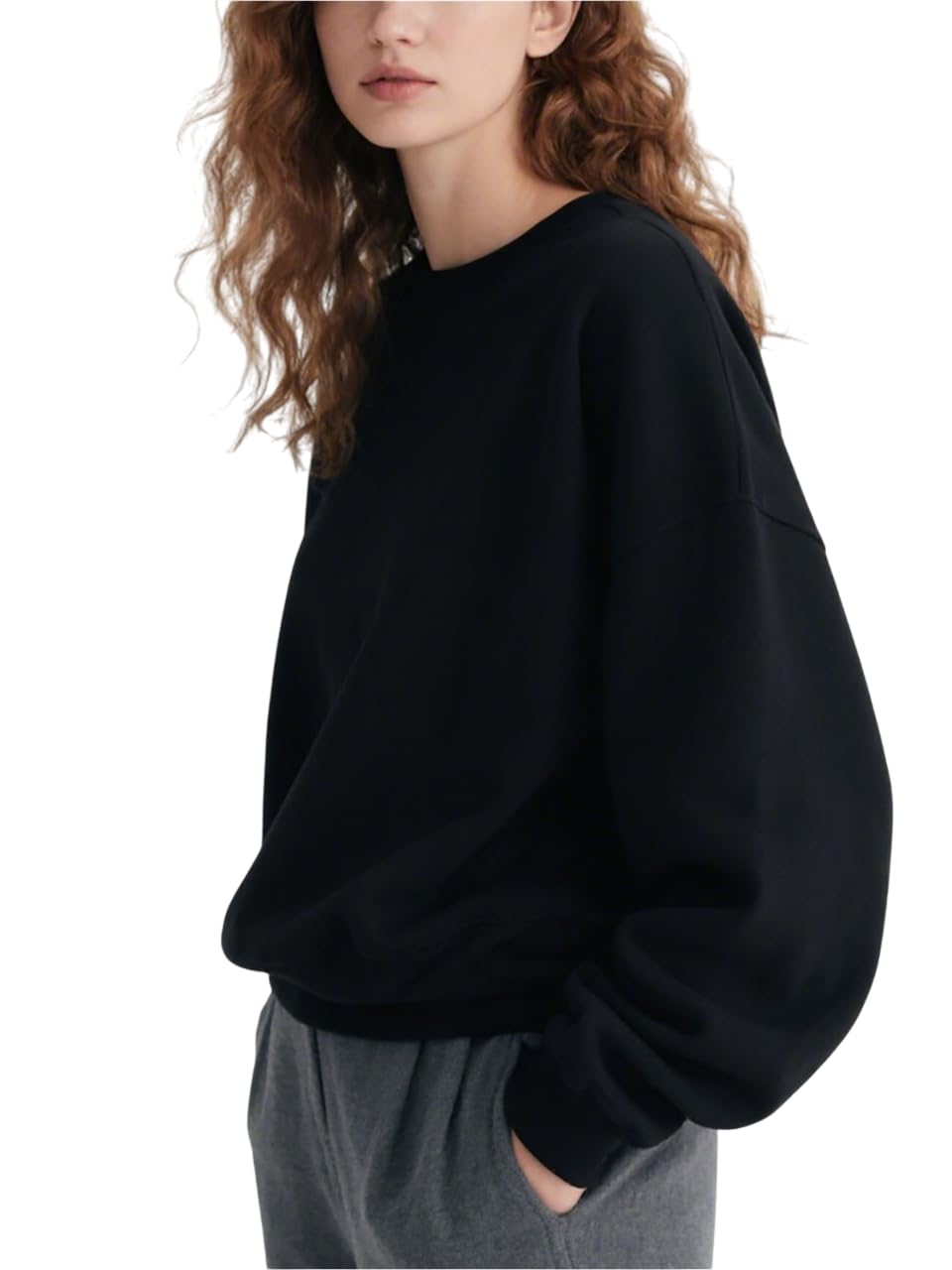 dockstreet Women's Blended 100% Cotton and Fleece Blend Oversized Fit® Baggy Fit Drop Shoulder Cool and Stylish Sweatshirt-picture-20