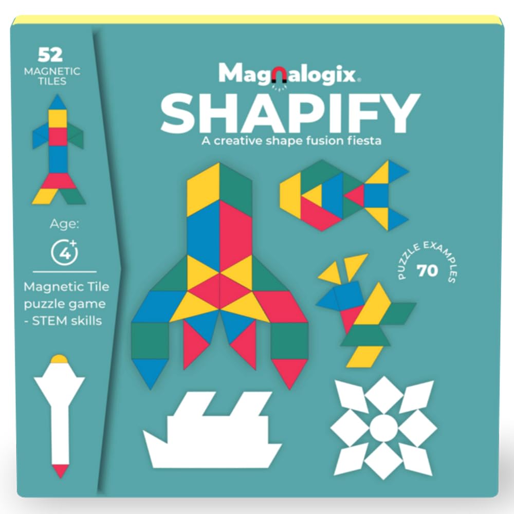 Sponsored Ad - Magnalogix Shapes Puzzle Game Toddler Magnetic, Shapify Magnetic Educational Game for 4 to 6 Years Old, Travel Games for Kids, Gifts for Girls Boys