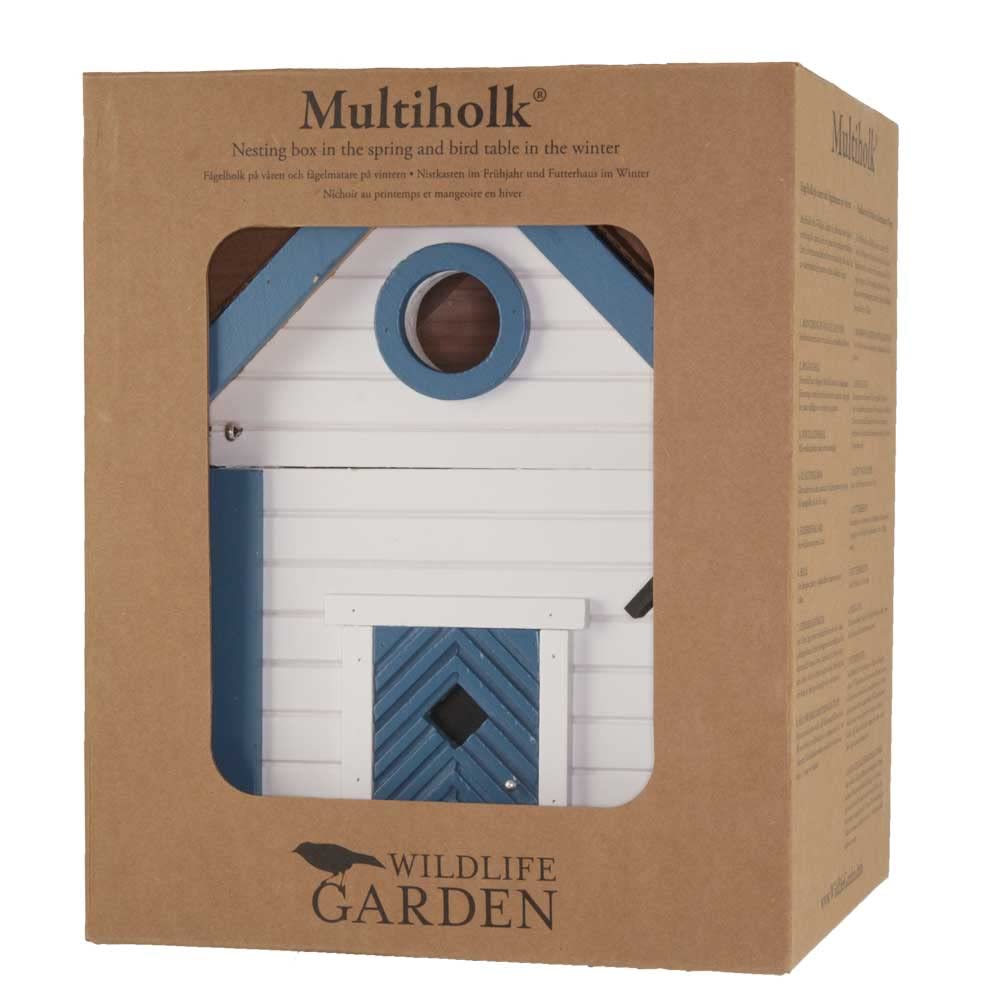 Wildlife Garden WG103 Multiholk Seeschuppen - Der Kombinierte Vogelfutterhaus und Nistkasten/Vogelhaus aus Holz
