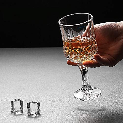 Image of SYANKA Italian Premium Crystal Wine Glasses Set of 4, Transparent, 230 ML, Ideal for White or Red Wine Glass