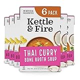 Kettle and Fire Thai Curry Soup with Chicken Bone Broth, Paleo Diet, Gluten Free, High in Protein...