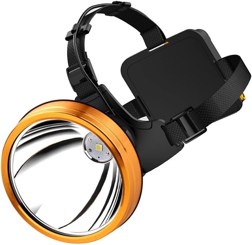 Headlamp Strong Light Rechargeable Head-Mounted Outdoor Flashlight Night Fishing Long Life LED Miner's Lamp(White Light)
