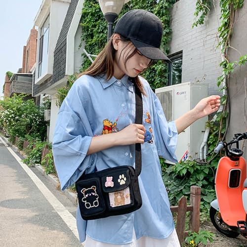 Kawaii Crossbody Bag Canvas Cute Messenger Bags For Women Purse Mini Wallet Shoulder Purse Gifts For Teens3
