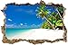 Produktbild wandmotiv24 3D-Wandsticker Südsee Design 01 - mittel Aufkleber Mauerdurchbruch M0030