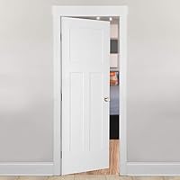 Vista 5 de Yaxa Basics Pomo de puerta de dormitorio/baño con cerradura, Coastal, 1-3/8" a 1-3/4", níquel satinado