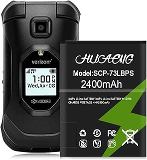 HUAENG SCP-73LBPS Battery, (2023 New Upgraded) 2400mAh New 0 Cycle Super High Capacity Replacement Battery for Kyocera DuraXV Extreme E4810 Verizon Flip Phone