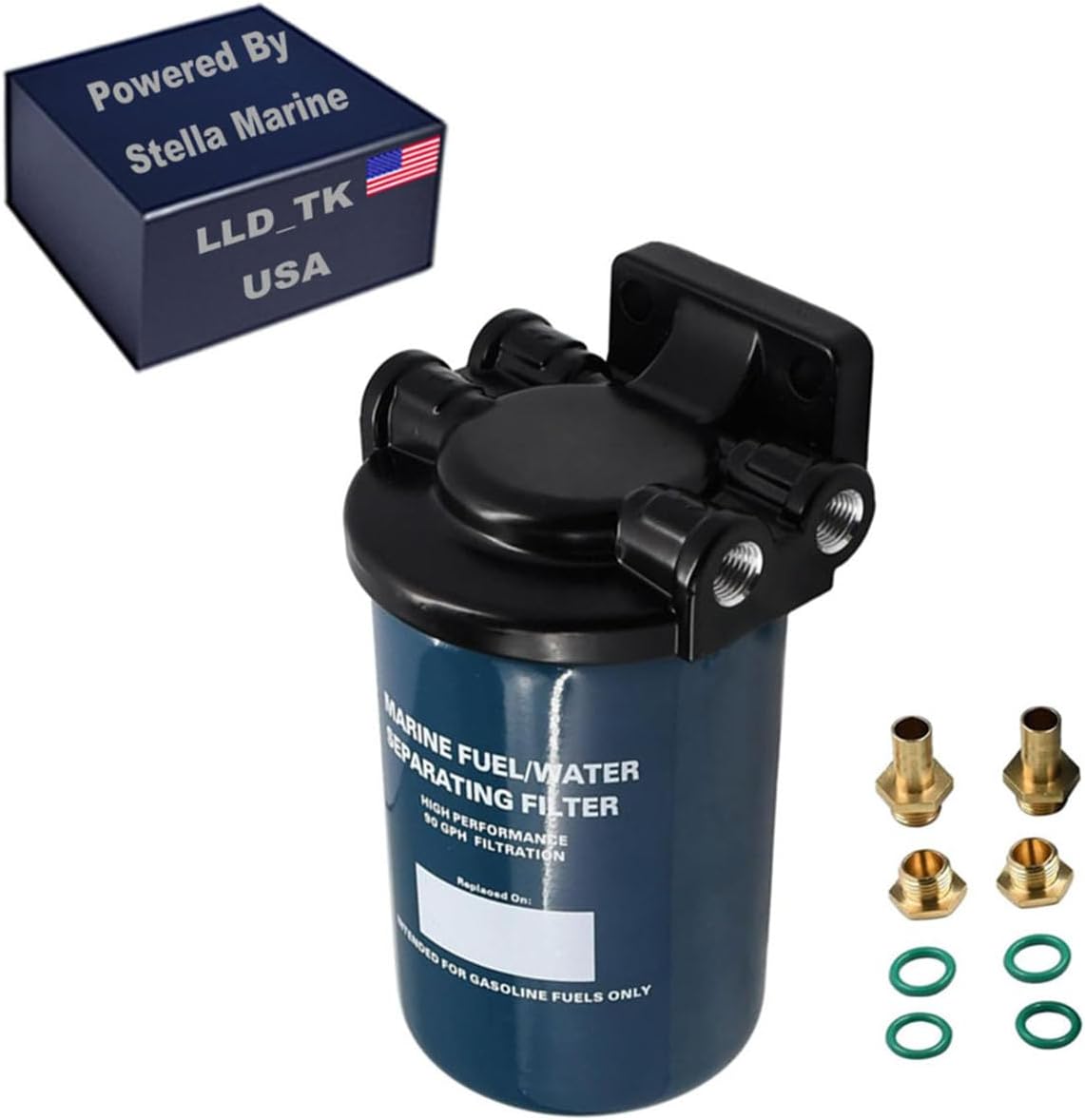 Fuel Filter Fuel Water Separating Filter Assembly Compatible with Yamaha MAR-M10AS-00-00 MAR-10MEL-00-00 MAR-FUELF-IL-TR Sierra 18-7866