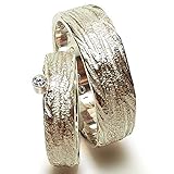 eheringe gold silber amazon  Eheringe Silber und Zirkonia mit breitem Herrenring - handgefertigt by SILVERLOUNGE