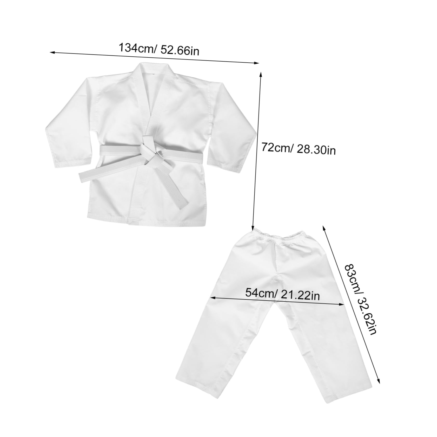 FRCOLOR Karate Uniform Heavy Duty Suit for Kids Adults Taekwondo Pants Martial Arts Training Belt Included