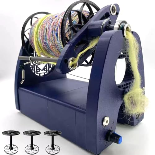Wysoka prędkość torowa 800 Elektryczne koło spinningowe z 3 szpolami, 8oz pojemnością, 12 mm przysłoną, regulowaną prędkością do tkania wełny, mieszania i wędowania