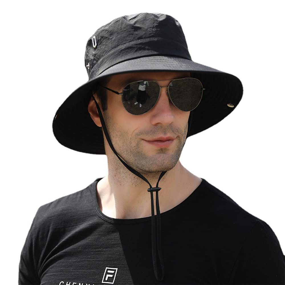 XIAOHAWANG Sombrero de Verano para Hombre y Mujer, Plegable, para Verano, Boonie, con ala Ancha, protección UV, para Pescador, jardín, Hombre, para Senderismo, Pesca