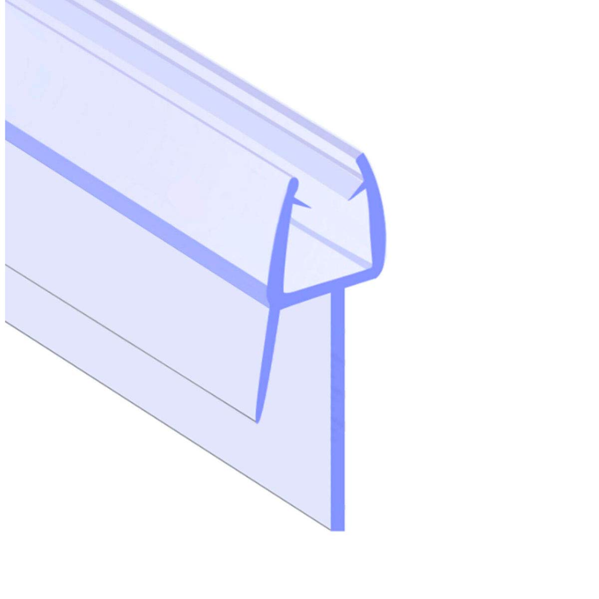 ECOSPA Bath & Shower Screen Seal Strip for 4-6mm Straight or Curved Glass Shower Doors - Prevents Leaks Between Bath & Shower and Tray & Shower Screen • Seals Gap up to 17mm