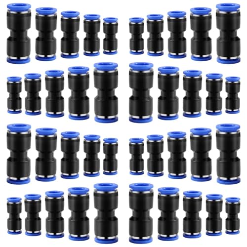 MSCHENZW Kit de coupleur , raccord direct à emboîter, connexion directe (4 mm/6 mm/8 mm/10 mm/12 mm) 40 pièces