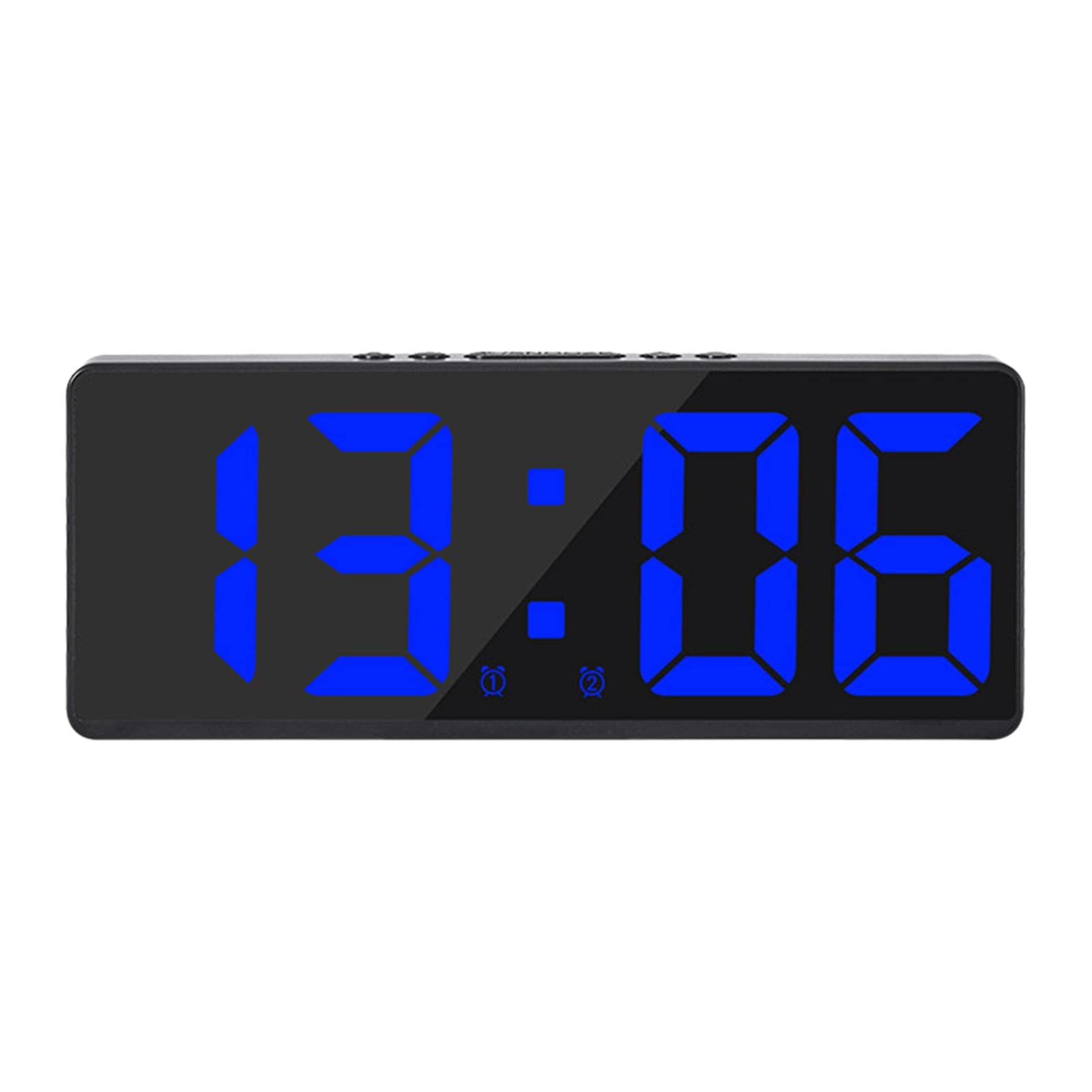 Reloj despertador electrónico con gran pantalla LED, doble alarma y termómetro 1