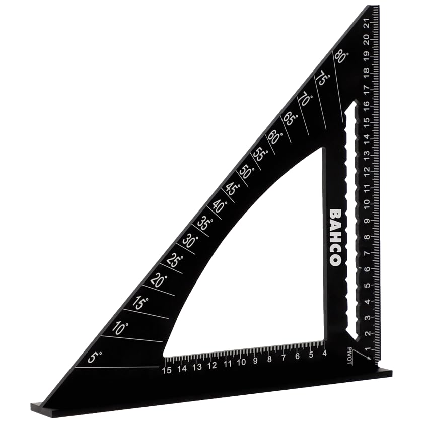 Bahco 9045-T-220 Équerre de menuisier triangulaire 220 mm