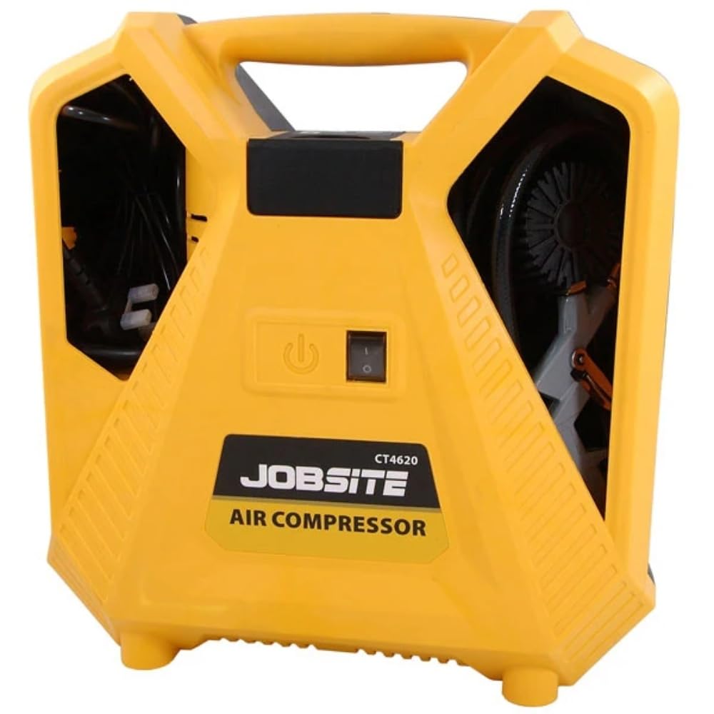 12V Portable Air Compressor Tyre Inflator for Car with Gauge & 3 Nozzles