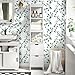 Erfoni Green Leaf Peel and Stick Wallpaper Floral Contact Paper for Bathroom 17.7inch x 197inch Eucalyptus Wallpaper Peel and Stick Vintage Flower Decorative Removable Wall Paper Vinyl Roll