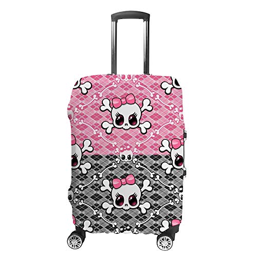 Housse de protection pour bagages à motif crâne pour globe-trotteurs actifs