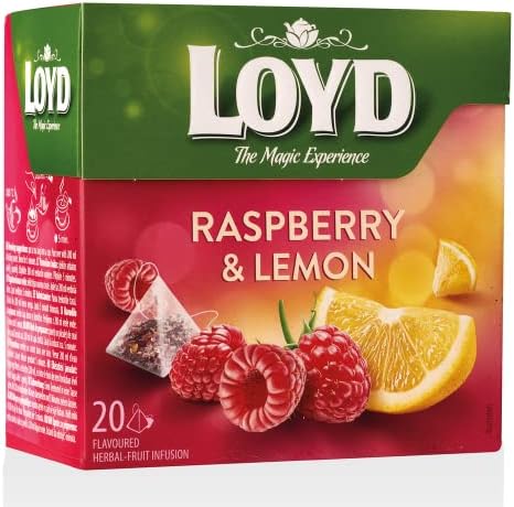 Loyd Raspberry and Lemon Fruit Tea The Magic Experience Box of 20 Tea Bags