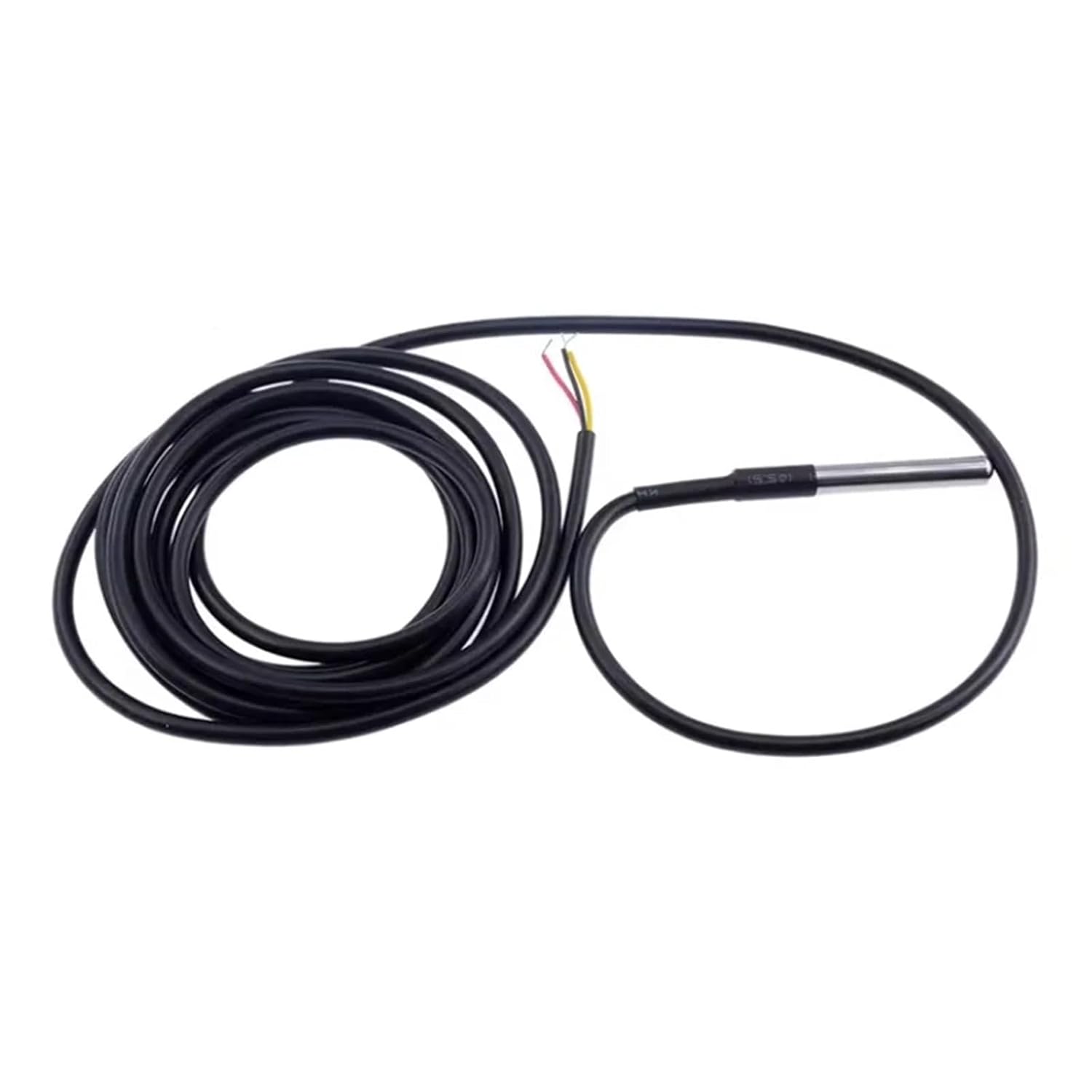 5PCS DS18B Waterproof Temperature Sensor Probe Stainless Steel Digital Temp Sensor 1M 2M 3 Meters 5M Cable(1M)