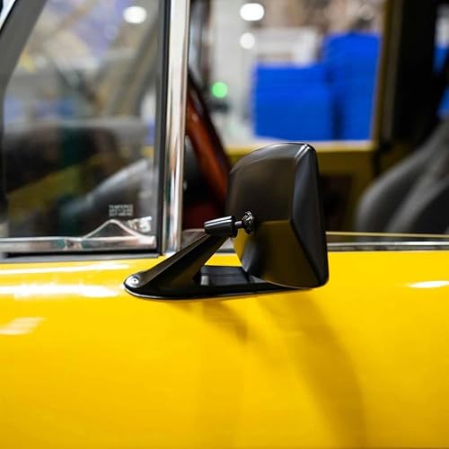 Miniatura 7 de United Pacific 111010 Espejo retrovisor lateral Rh=Lh, Exterior, Zinc Die Cast, Carcasa negra satinada y brazo de montaje