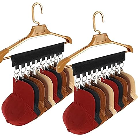 Organizador de sombreros para almacenamiento de gorras de béisbol con clips de acero inoxidable Cover