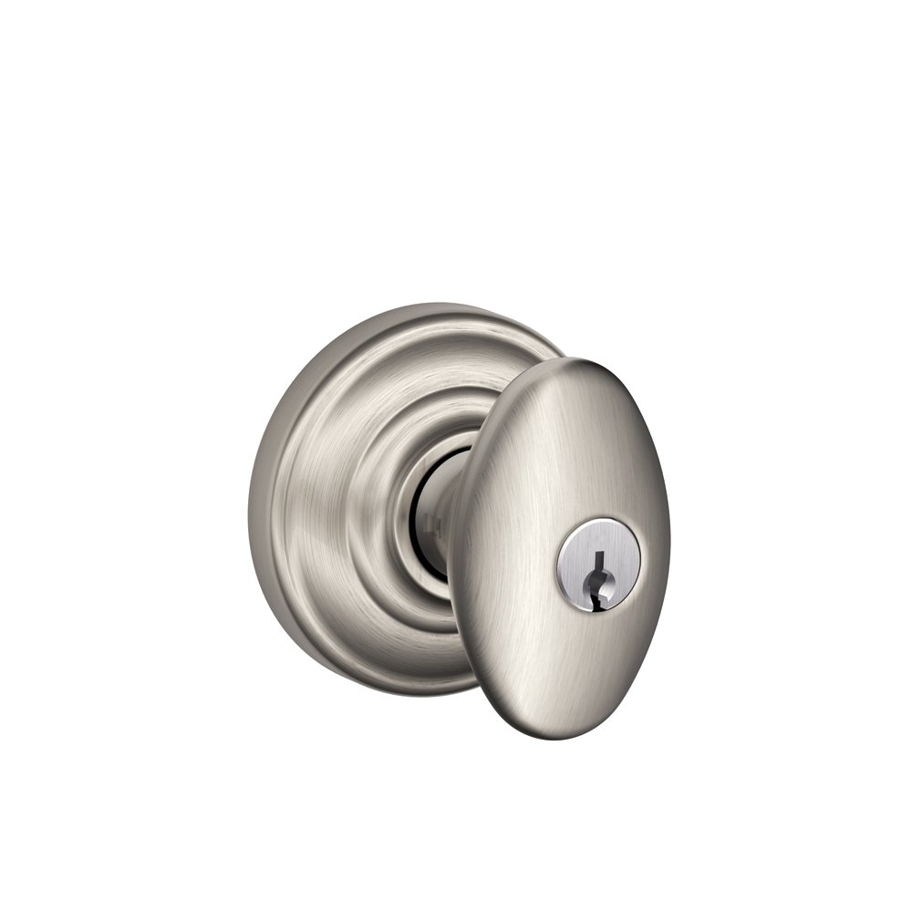 Photo 1 of SCHLAGE F51A SIE 619 AND Siena Knob with Andover Trim Keyed Entry Lock, Satin Nickel