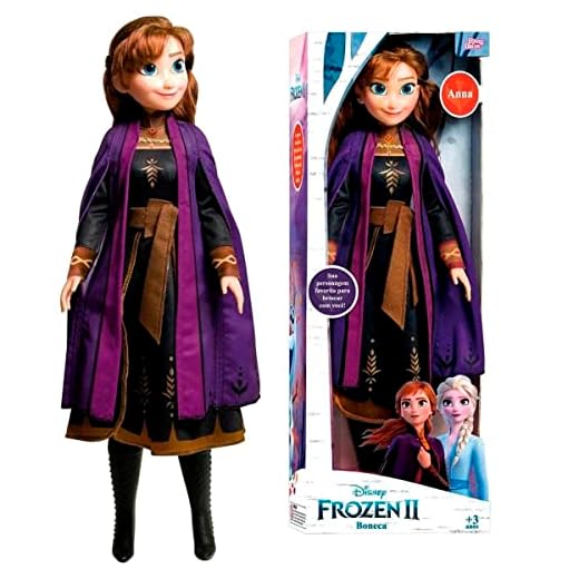 Boneca Frozen 2 Anna 55cm Disney Original Baby Brink 1741,Multicor