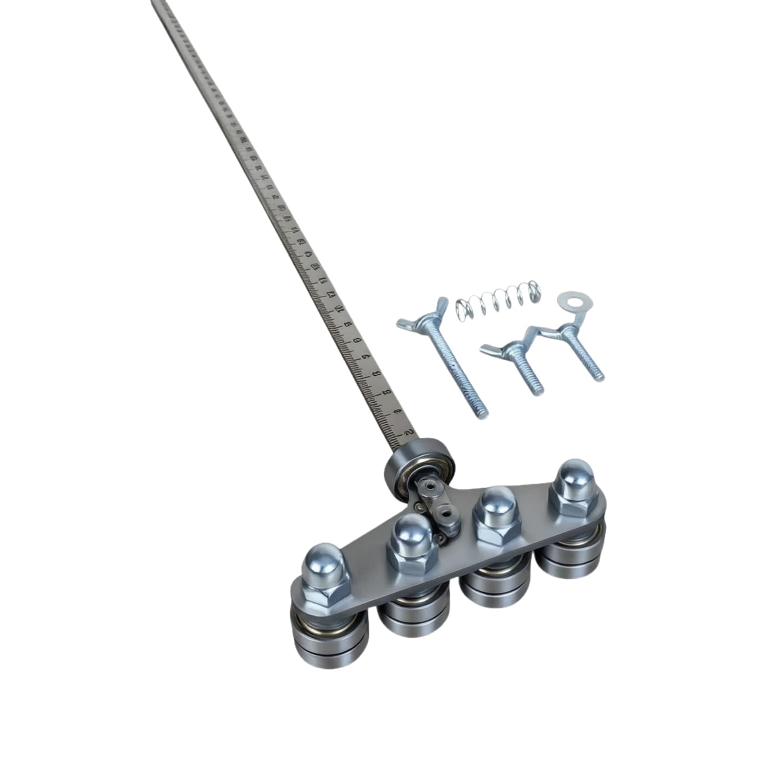Ronyme Guía Acero Inoxidable con Regla Medición y Rodillo slizante para Corte Preciso en Mara Acuada para Carpintería y Estanterías, 50CM