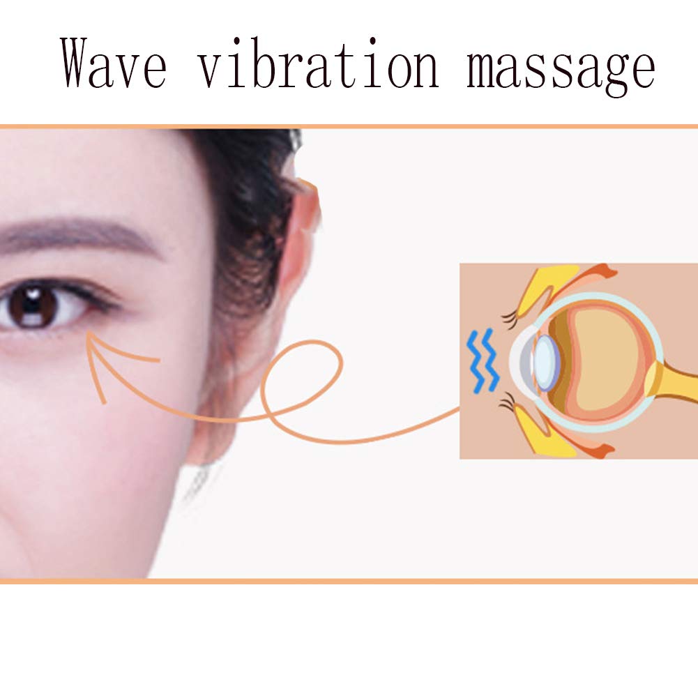 Masaje de Ojos Masajeador de Ojos de Vibración Plegable de 180 ° con Masajeador de Terapia Ocular Recargable de Compresión de Aire y Calor