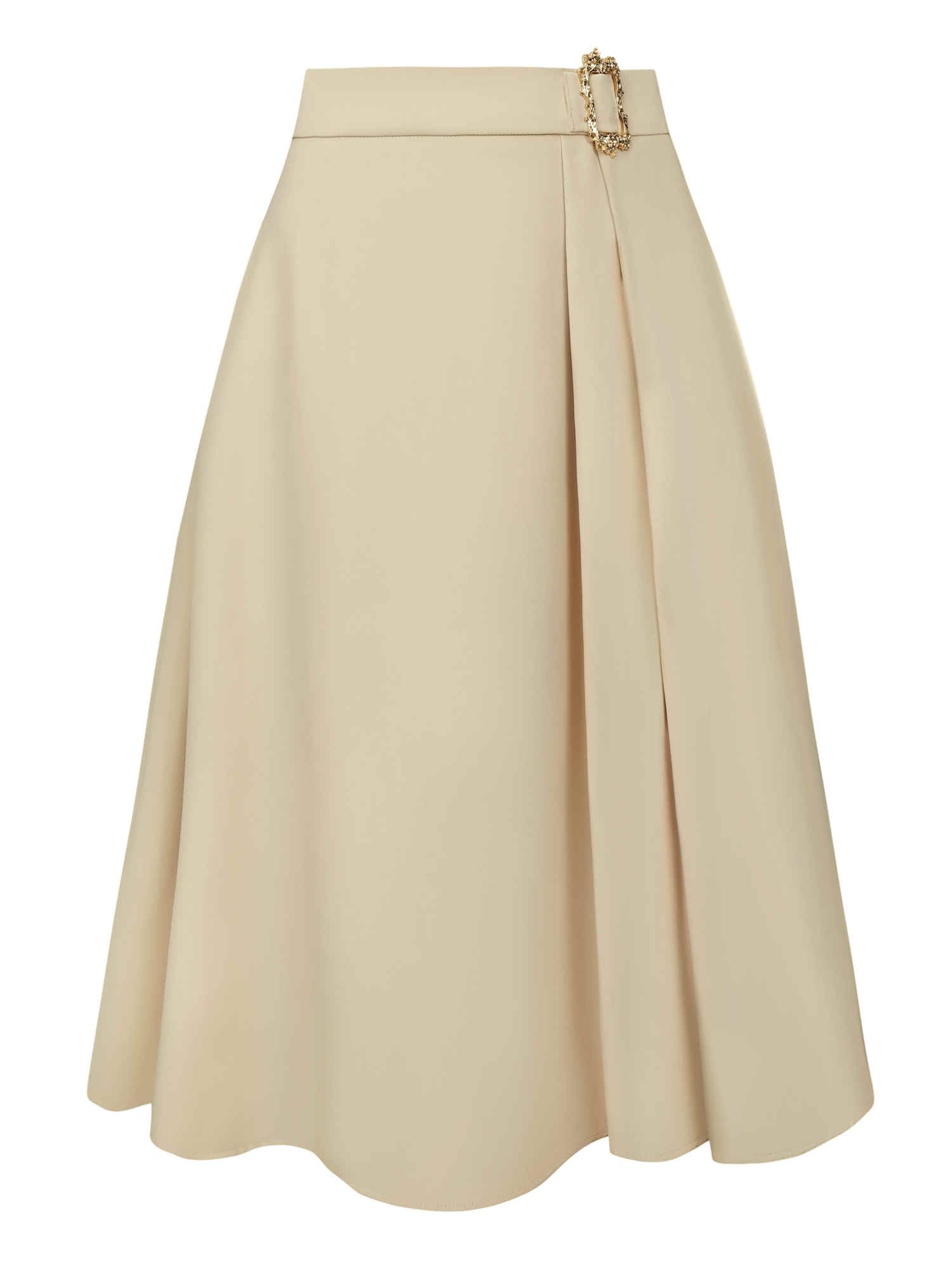 Womens A-Line Skirt High Waist Pleated Front 2026 Business Casual Work Flare Skirts