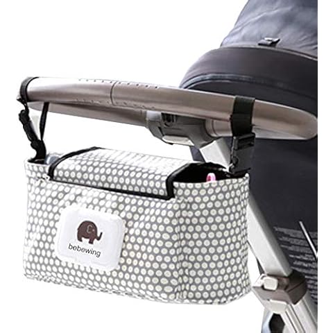 Z-Chen Buggy Pram Organiser Bag, Grey - dot Cover