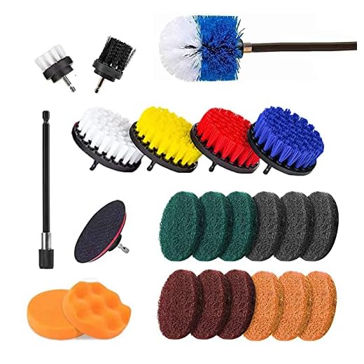 CYH Borsttillbehör För Borrmaskin 23 Stycken - Borrborste För Borrmaskin - Poleringstillbehör För Sladdlös Skruvmejsel - Borrborstuppsättning - Mjuka Och Hårda Rengöringsborstar För Alla Ytor