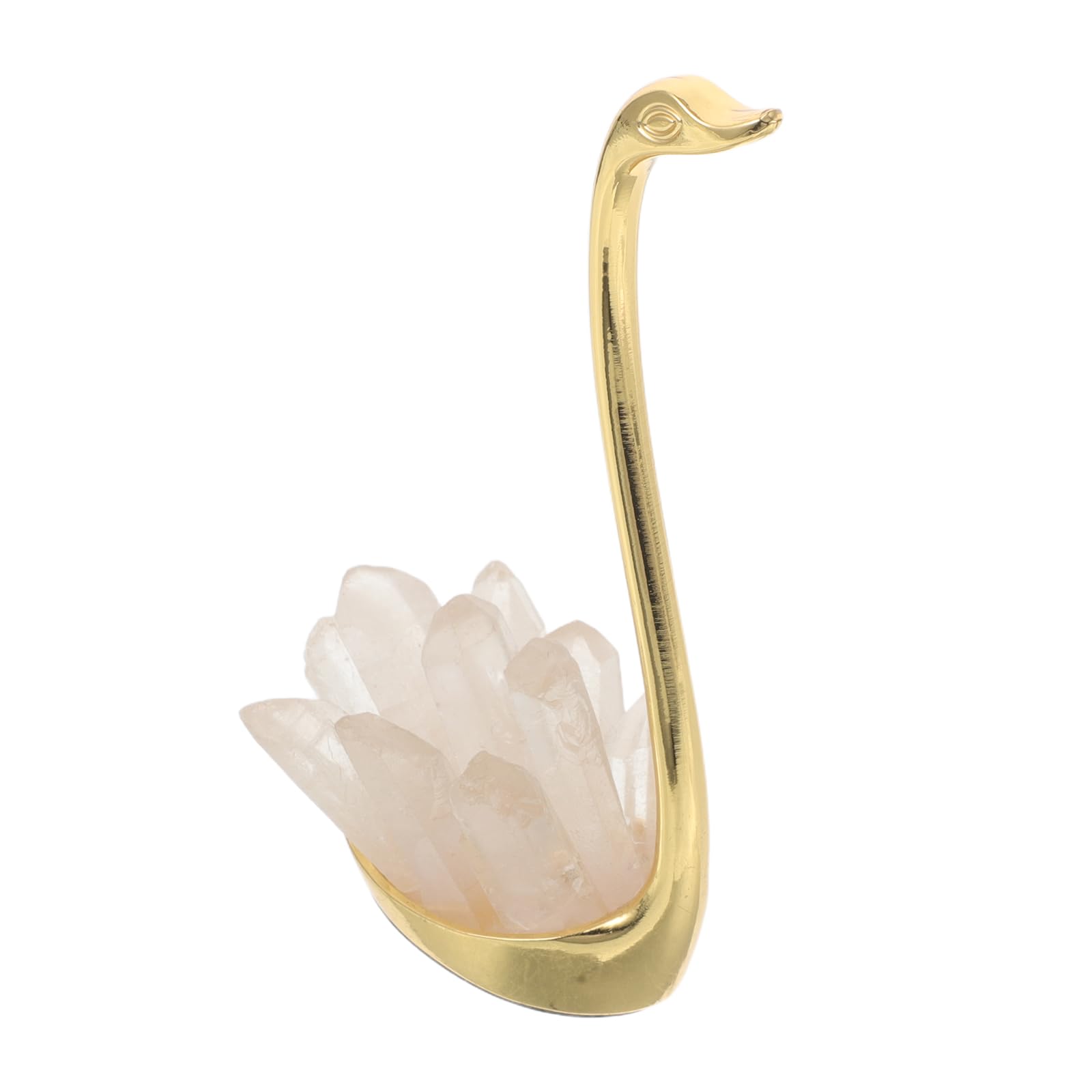 Figurine cygne en cristal blanc sculptée main ornement de table haut de gamme