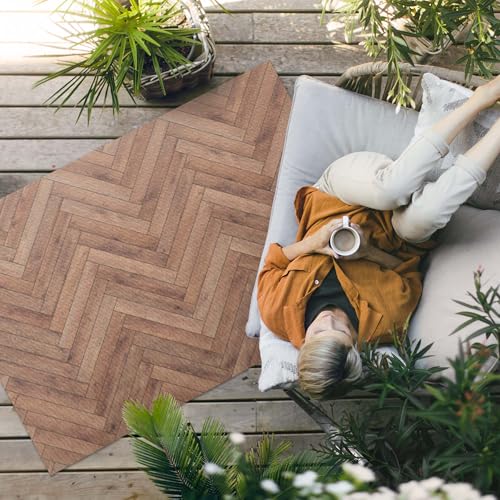 Tapis de sol vinyle imperméable 60x90 cm pour protéger balcon et porche