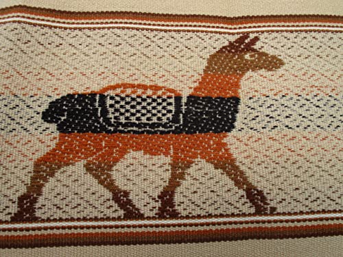 Ethnic Table Cloth Llama South America Native Fabric Peru Ecuador Bolivia Alpaca (Camel) #TOP3