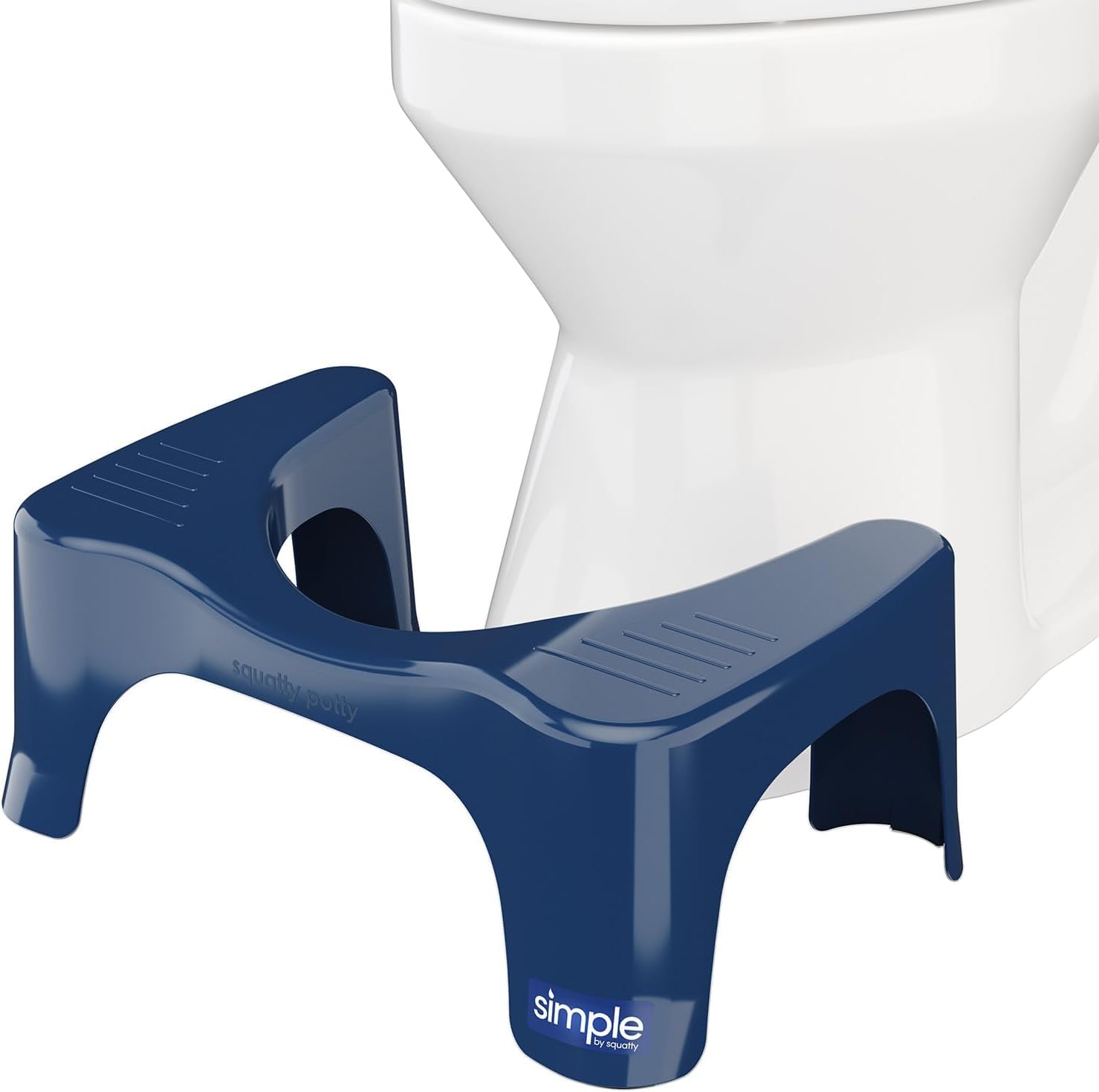 Squatty Potty Simple Bathroom Toilet Stool, Galaxy Blue 7", Ergonomic Stool – Posture-Enhancing Bathroom Footrest for Improved Digestion & Constipation Relief