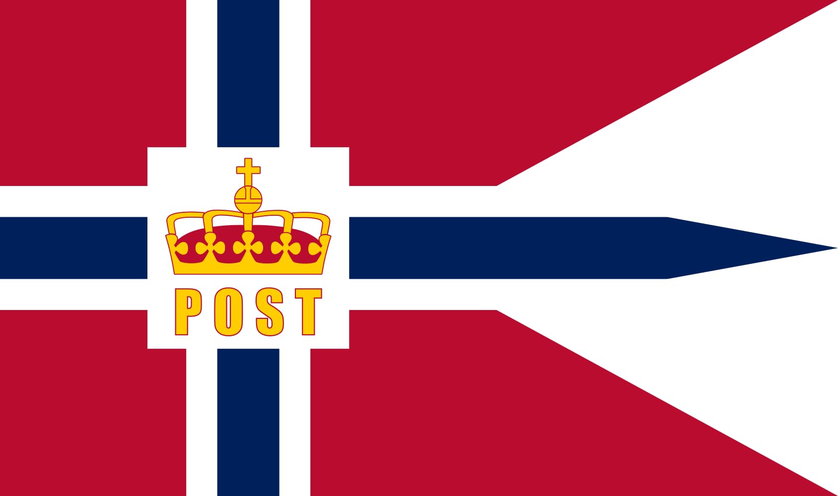 Drapeau postal de Norvège en tissu haute résistance pour mât