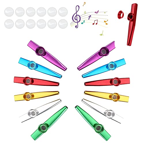 12 Piezas Kazoo Metal Musical, Kazoo, Kazoo Metálico, Kazoo De Aleación, Instrumentos de...