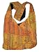 Orange Embroidered Peace and Sunrise Sling Purse Handbag