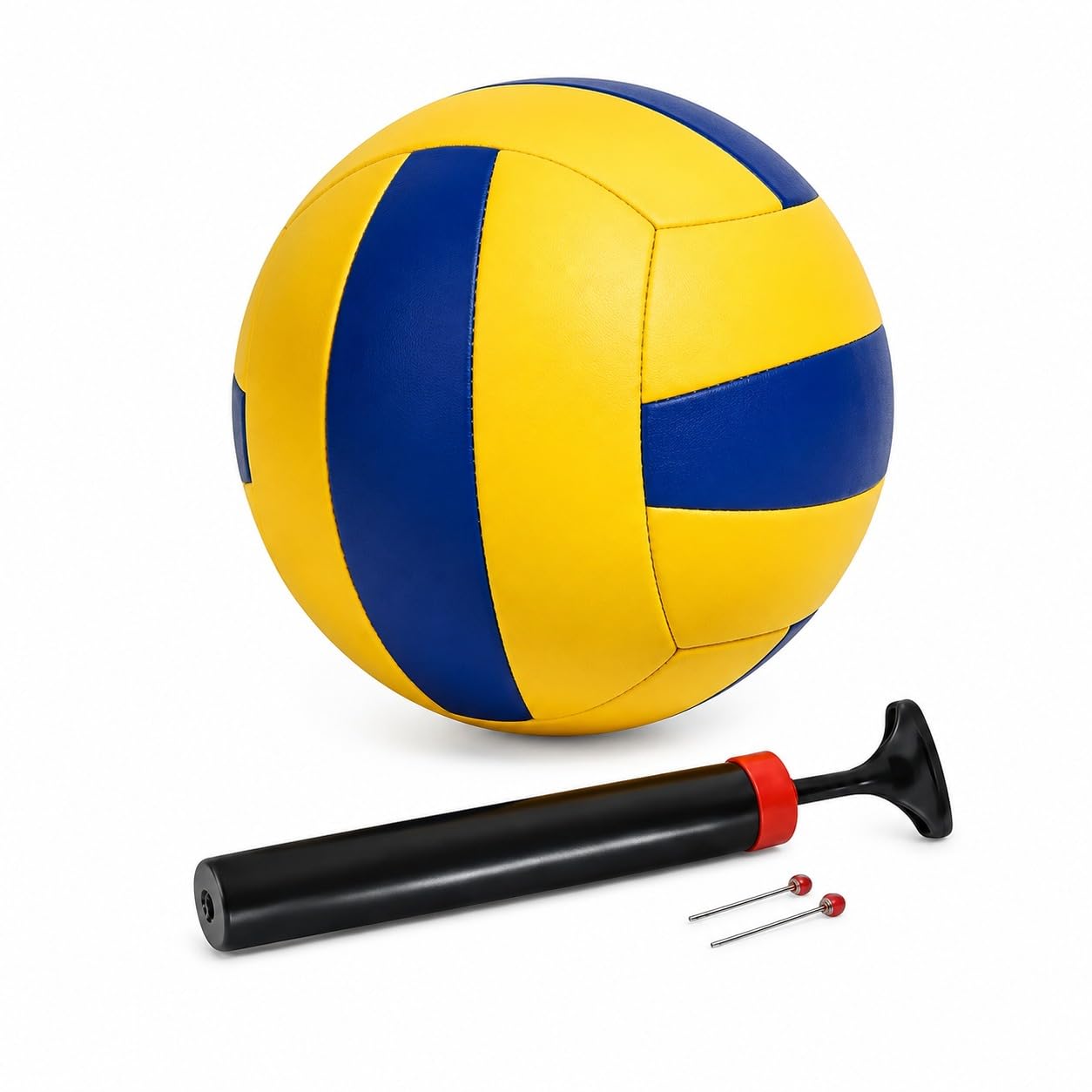 Super Volleyball Size 4 Standard with Pump Rubber, Moulded Design Practice Match Play Outdoor Indoor, Court Beach Training Use All Ages Sports Equipment-picture-14