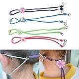 ♚Verstellbares Schleppband für Face Cover, Schnur, Ohrhaken für die Face cover, praktisch und praktisch.