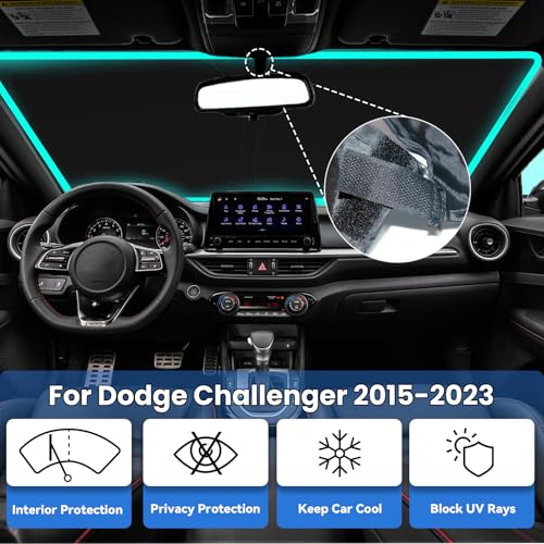 Image of Windshield Sun Shade for Dodge Challenger 2015-2023