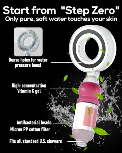 Cabezal de ducha de mano filtrado aromaterapia para agua dura miniatura 4