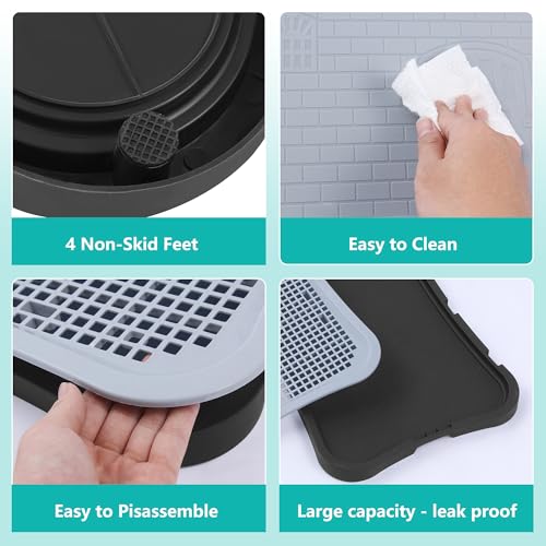 Indoor Dog Potty Pad, Changing Pee Pad Holder Training with Splash Guard, Puppy Pad Holder Tray for Small and Medium-Sized Dogs Indoor and Outdoor, Waterproof and Easy to Clean Potty Pad - Image 3