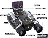Portable Travel Telescope Digital Camera 1080P 2.0" LCD 12X32 Hd Black Binoculars Folding Telescope with Built-in Digital Camera New Full Hd Telescopes 2020 Astronomical Equipmen
